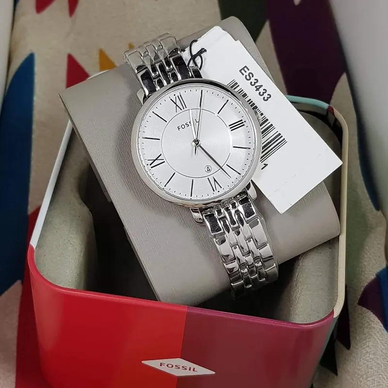 Fossil Jacqueline Silver-tone Dial Ladies Watch- ES3433